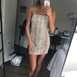 Soft Snakeskin Mini Dress